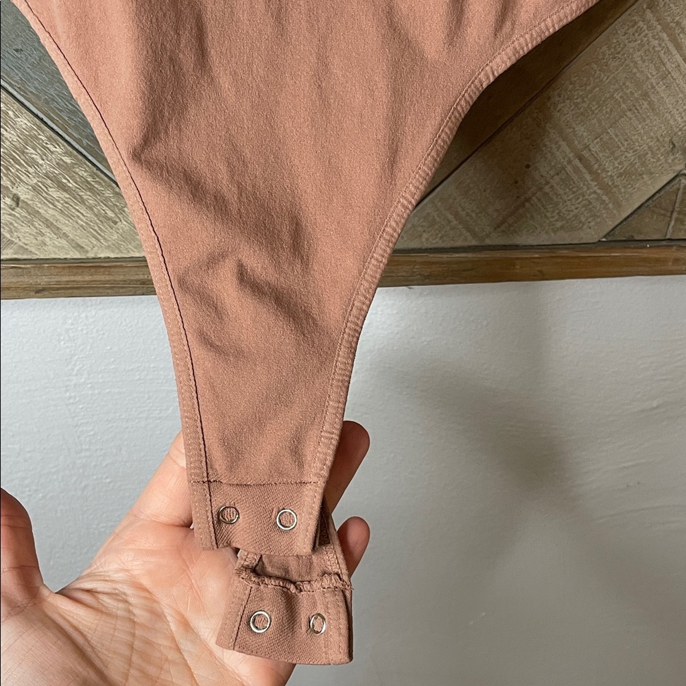 NWOT Intimately Free People CLEAN LINES Taupe Thong Bodysuit, size L/XL - Picture 8 of 9